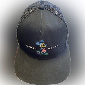 Disney Hat Mickey Mouse Neon NEFF Black Trucker Hat Adjustable Embroidered